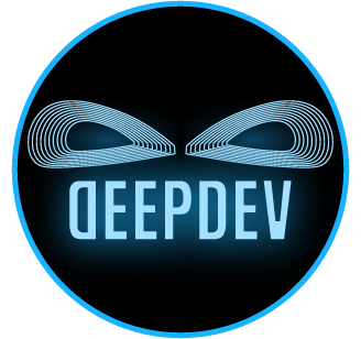 Logo en forme de masque de l'agence DeepDev