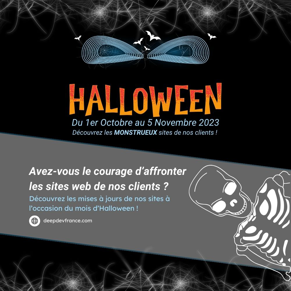 Affiche d'annonce de dÃ©coration de sites web pour Halloween